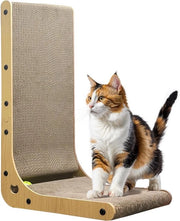 Krabbaplastico a forma di L 60 cm - Pannello di gatto robusto con giocattolo a palline - Molte angolazioni di gatto per parete e angolo