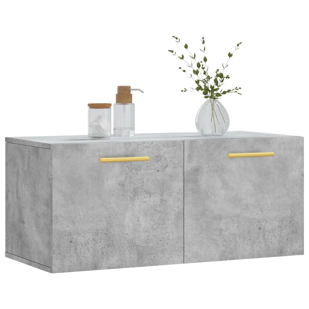 Mobile a Parete Grigio Cemento 80x36,5x35 cm Legno Multistratocod mxl 79977