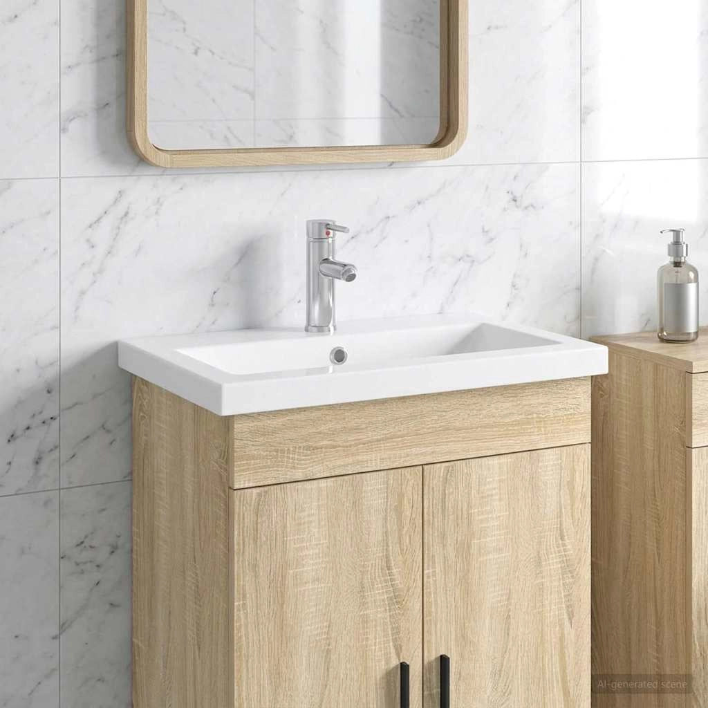Lavabo da bagno Cromato 61 x 40 x 16,5 cm Metallo 890234