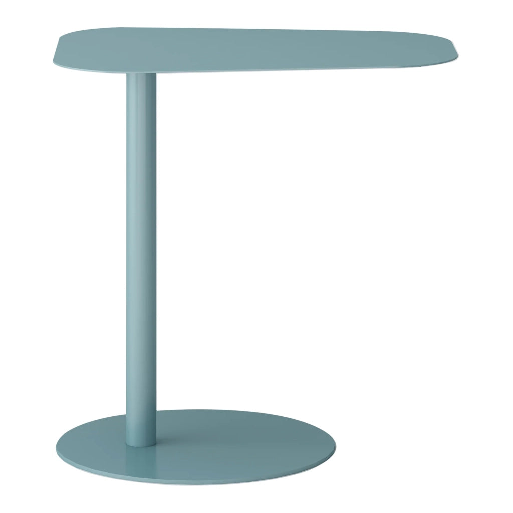 Tavolino laterale in metallo 50 x 50 x 38 cm blu opaco 03_0008622