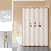 Scheidini per bagno con set di tende doccia e schiuma inclusa, pannelli di sostegno per tende doccia, tende per toilette e doccia da appendere
