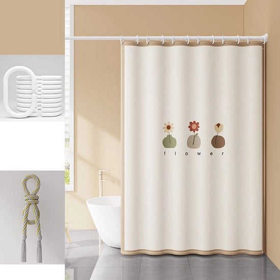 Scheidini per bagno con set di tende doccia e schiuma inclusa, pannelli di sostegno per tende doccia, tende per toilette e doccia da appendere