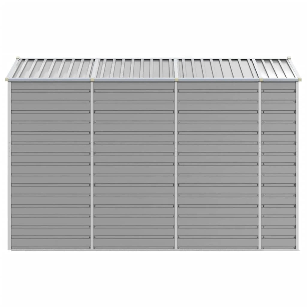 Casetta da giardino cabina ripostiglio capanno da esterno capanno per attrezzi robusta colore chiaro 191 x 300 x 198 cm acciaio zincato grigio 02_0022243