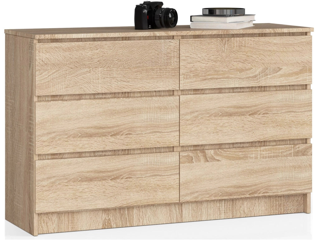 Cassettiera AKORD K140 Sonoma Quercia 138 cm 6 cassetti 138x40x77 cm