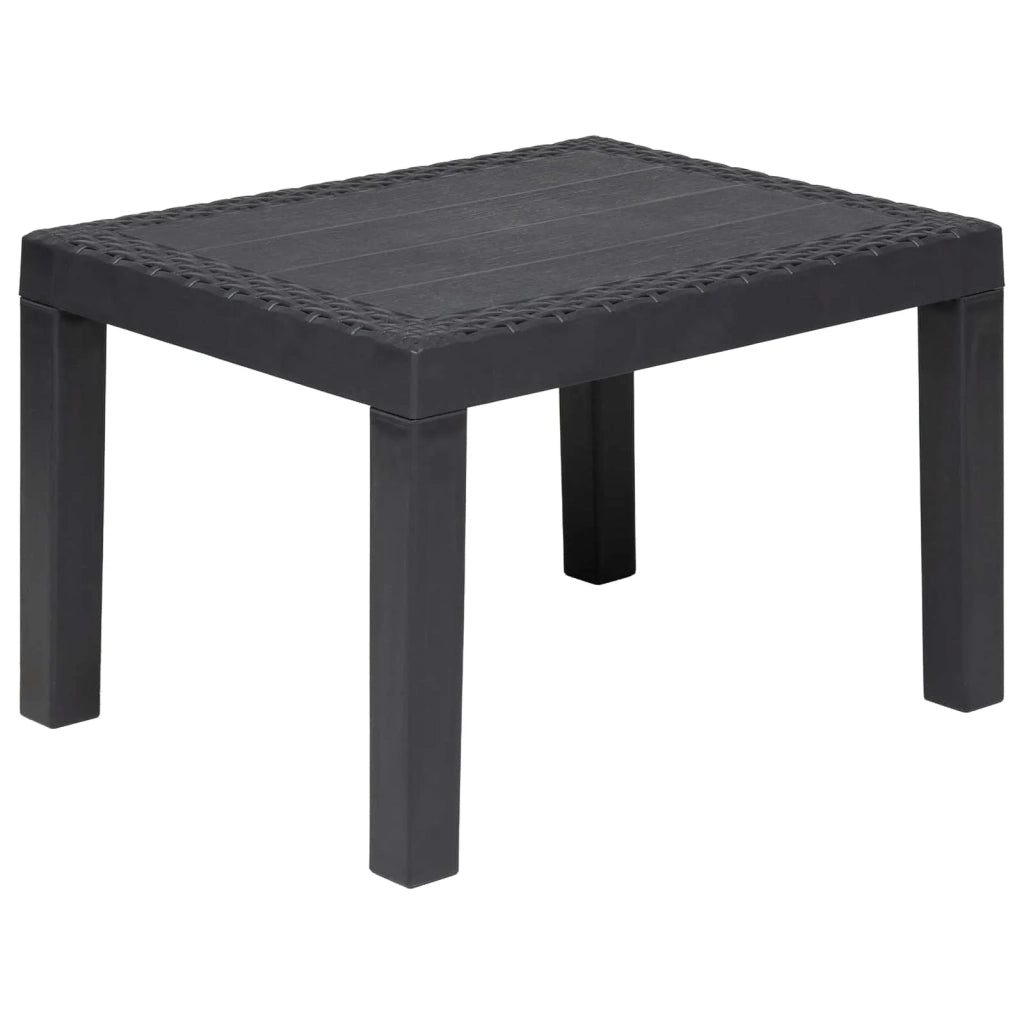Set di relax con cuscino 3 pz | Set Salotto da Giardino Antracite PP