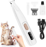 Tondeuse per animali domestici con illuminazione LED e trimmer per zampe per cani e gatti