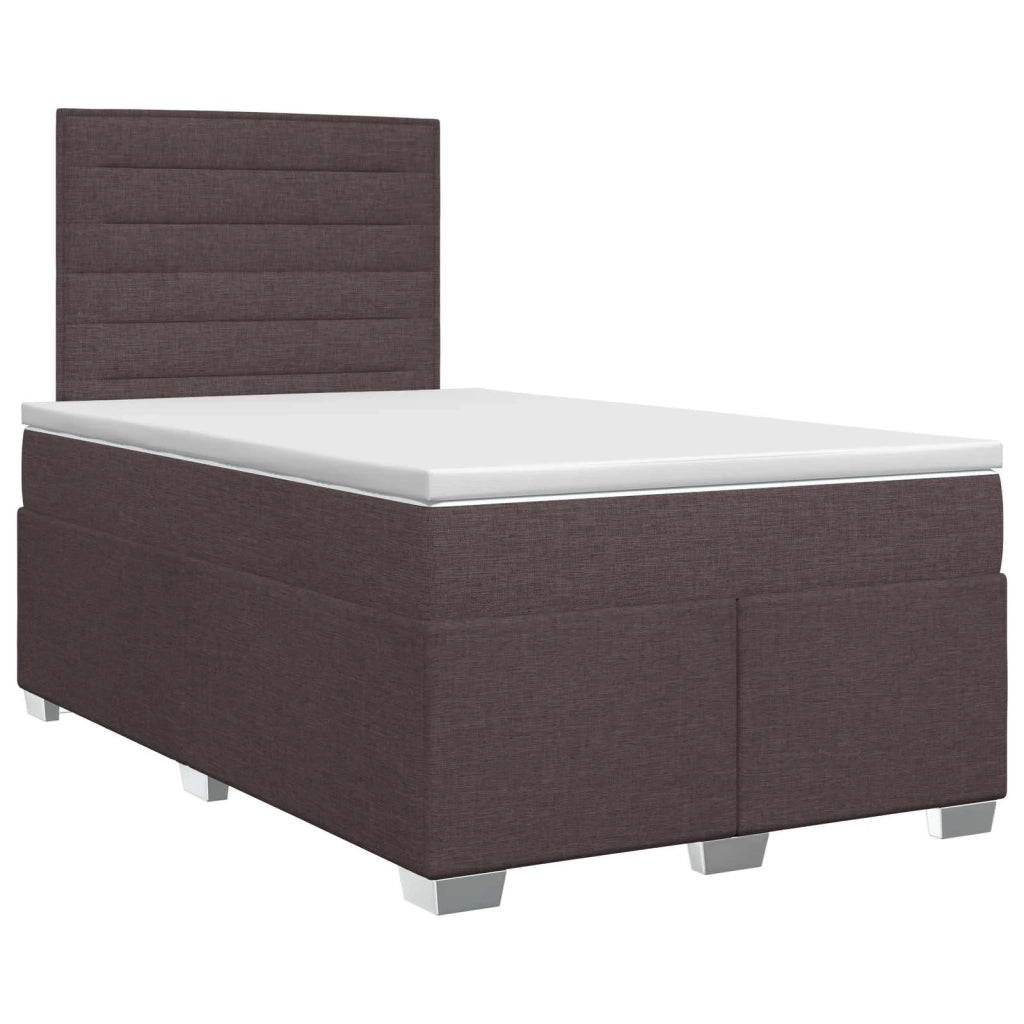 Letto box spring con materasso Marrone Scuro 120 x 190 cm 3453356