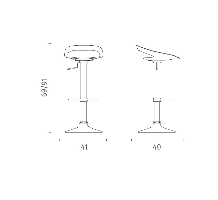 Glen - Sgabello in polipropilene bianco - Set da 2 pz