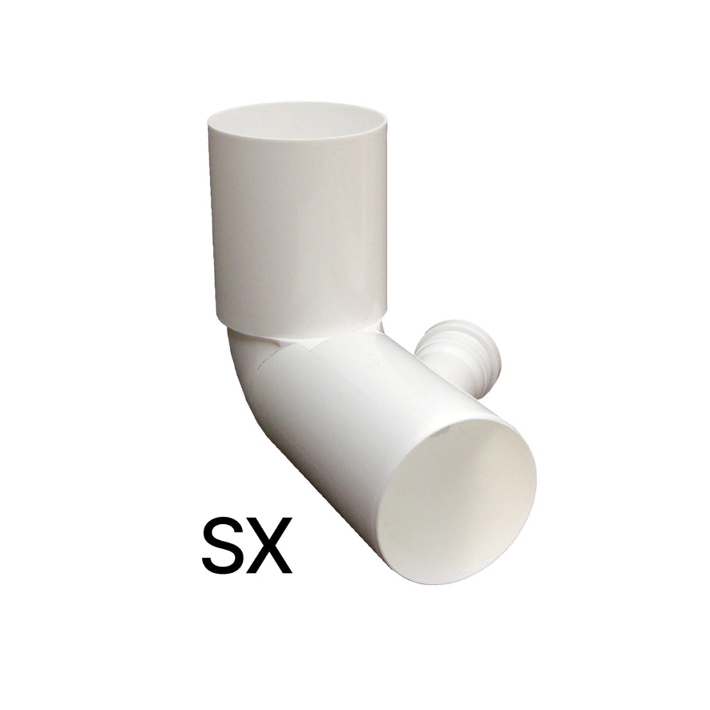 CURVA WC ALTA D. 110 IN PP CON 1 ATTACCO- Attacco sx D. 50- senza- pezzi 1