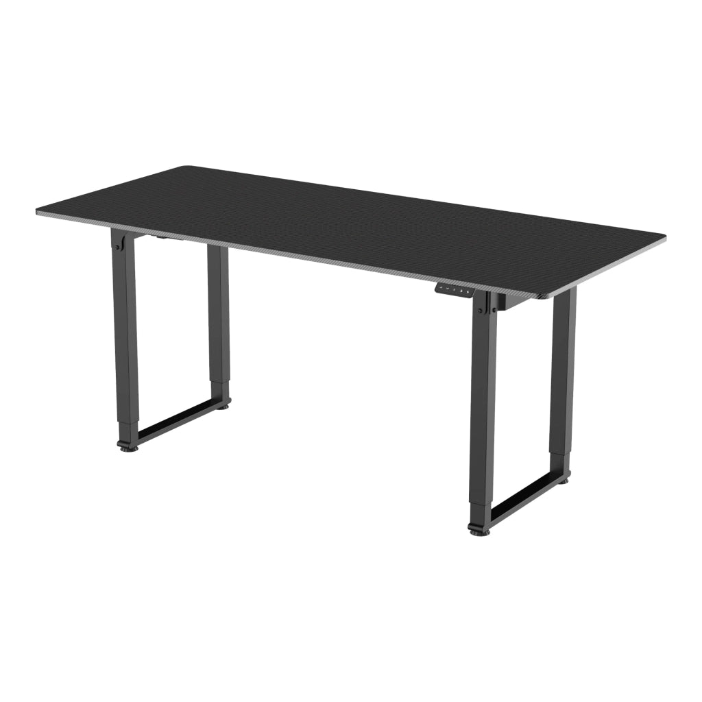 Scrivania/postazione di lavoro regolabile elettricamente in altezza 180 x 80 cm nero 03_0009078