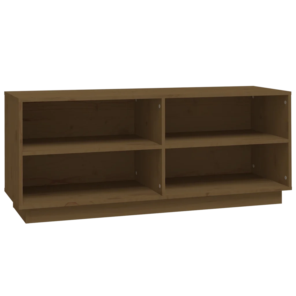 Scarpiera Miele 110x34x45 cm in Legno Massello di Pino