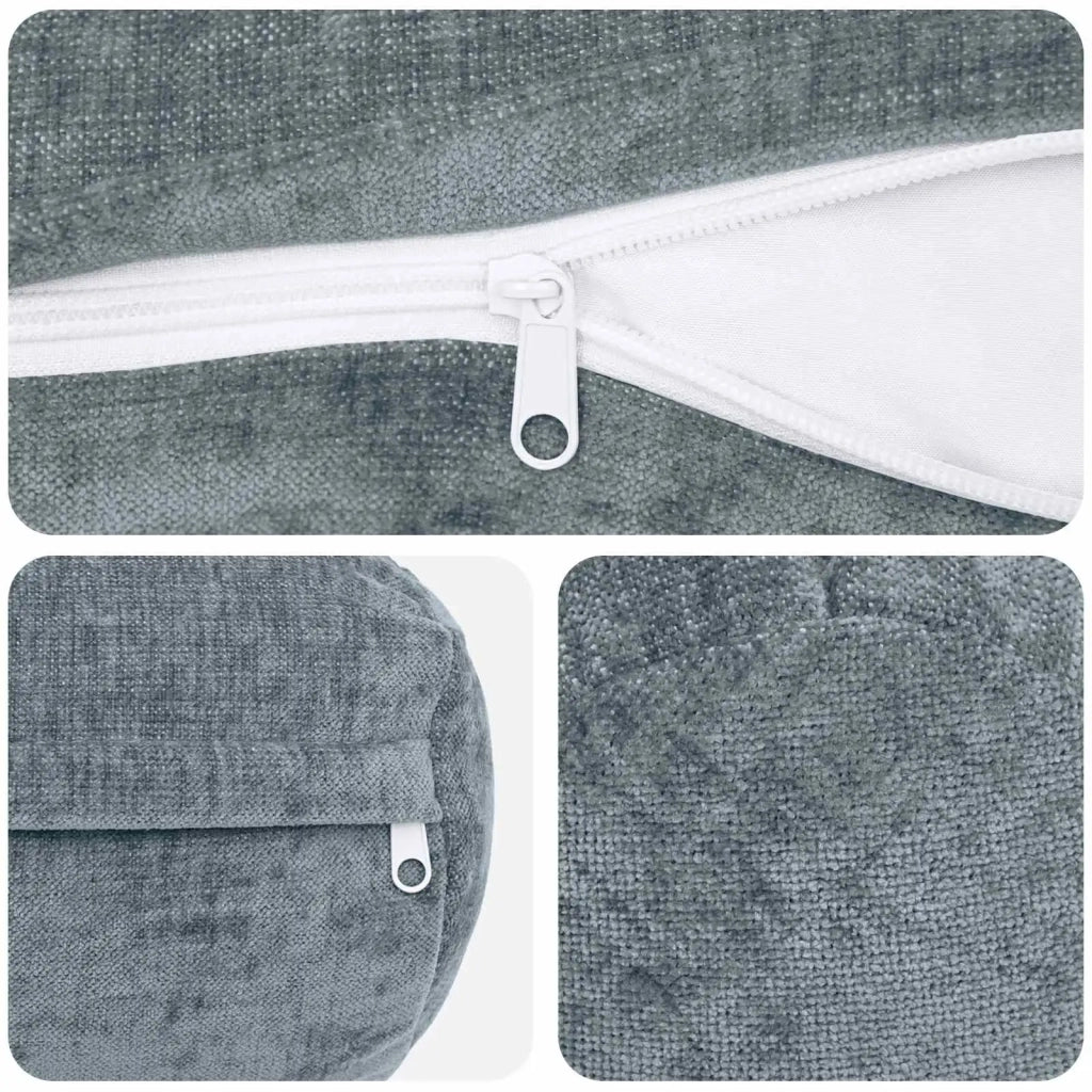 Federa 6 pz HEERLEN Azzurro Ø 15 x 40 cm Tessuto Chenille 923284