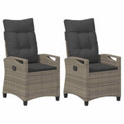 Sedia da Giardino 2 pz | Sedie da Esterno Grigio e Grigio Scuro 56 x 60 x 112 cm