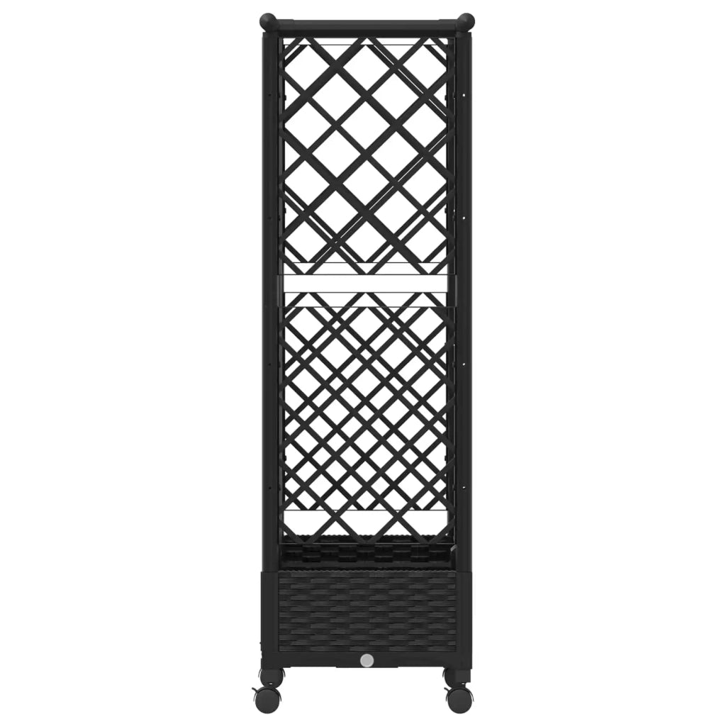 Letto Rialzato con Griglia e Tetto Nero 124 x 40 x 127 cm PP 3423034