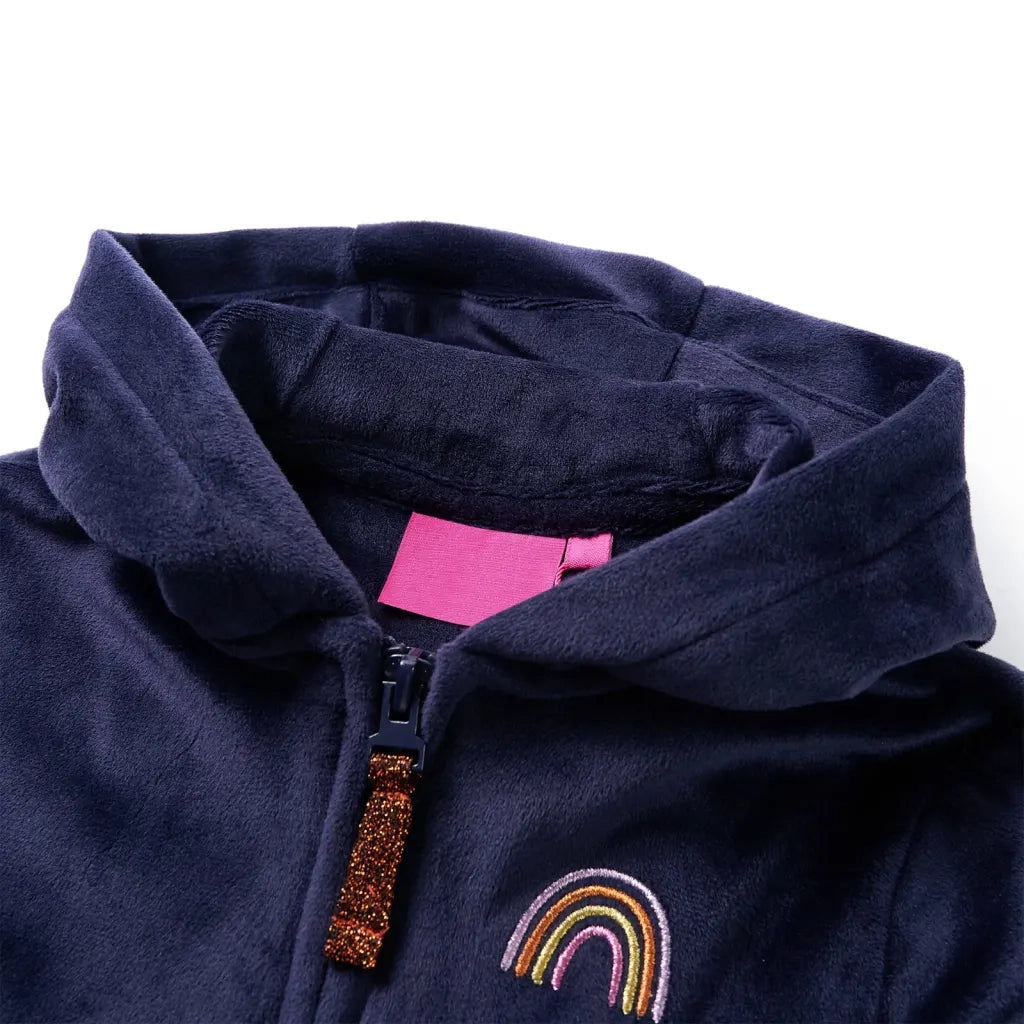 Giacca con Cappuccio da Bambina Blu Marino 104 CFW8558224