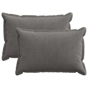 Federa 2 pz HOUTEN Grigio Scuro 40 x 60 cm corduroy 917510