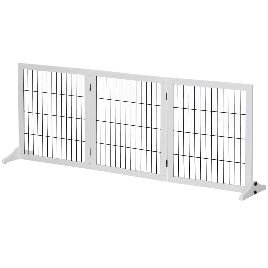 Cancello per Cani ¨C zephmum ¨C Bianco Legno 185x71 cm