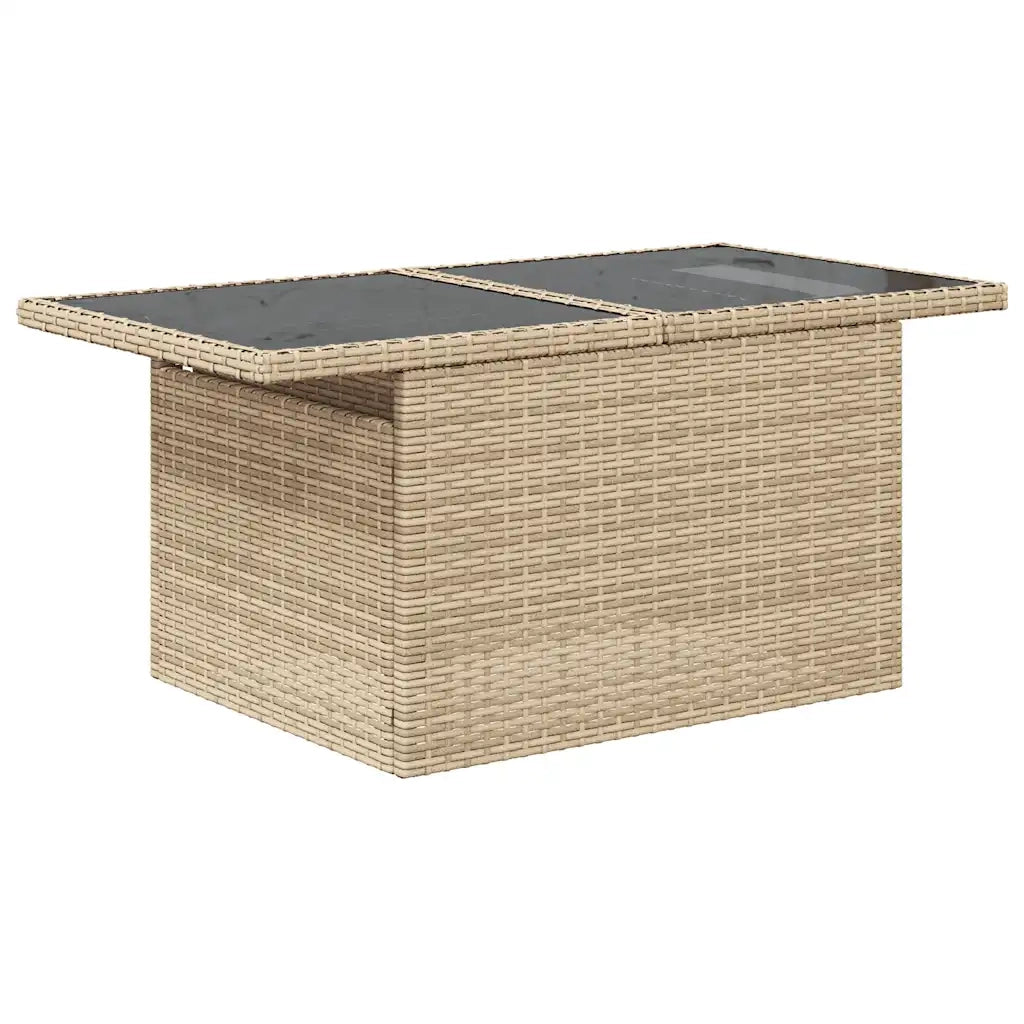 Set Divani da Giardino 7 pz con Cuscini Beige in Polyrattan 3267418
