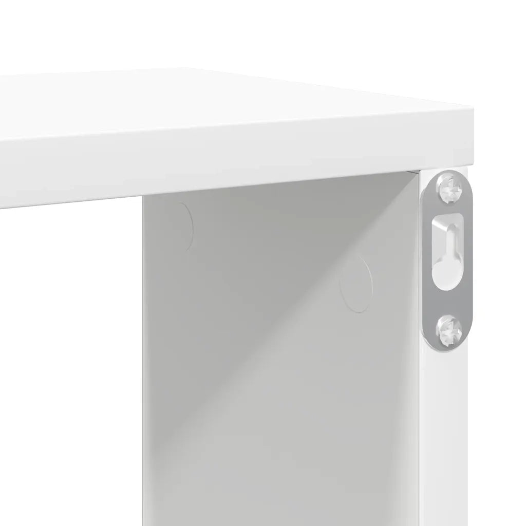 Mensole Parete a Cubo 4 pz Bianco 100x15x30 cm in Multistrato 807080