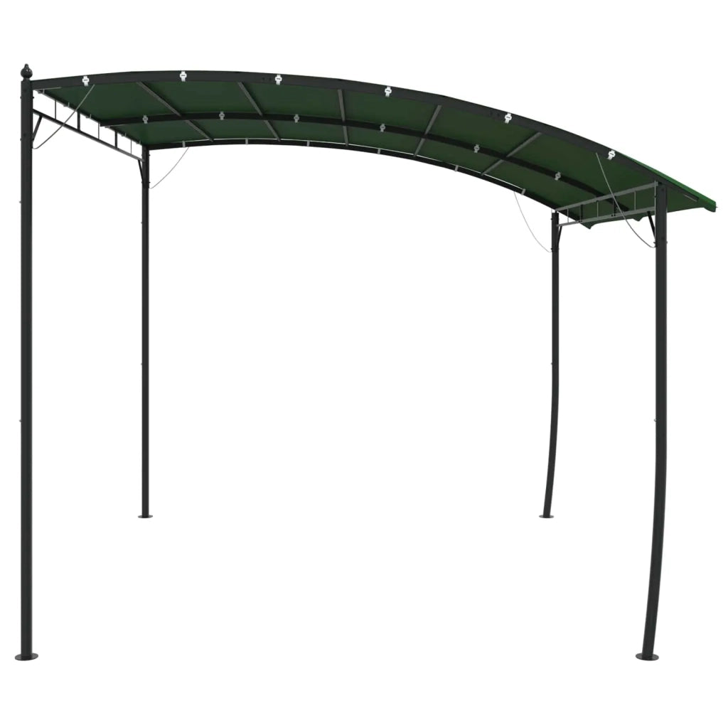 Gazebo 3 x 3 x 2,55 m Verde Tessuto e Alluminio 180 42030534