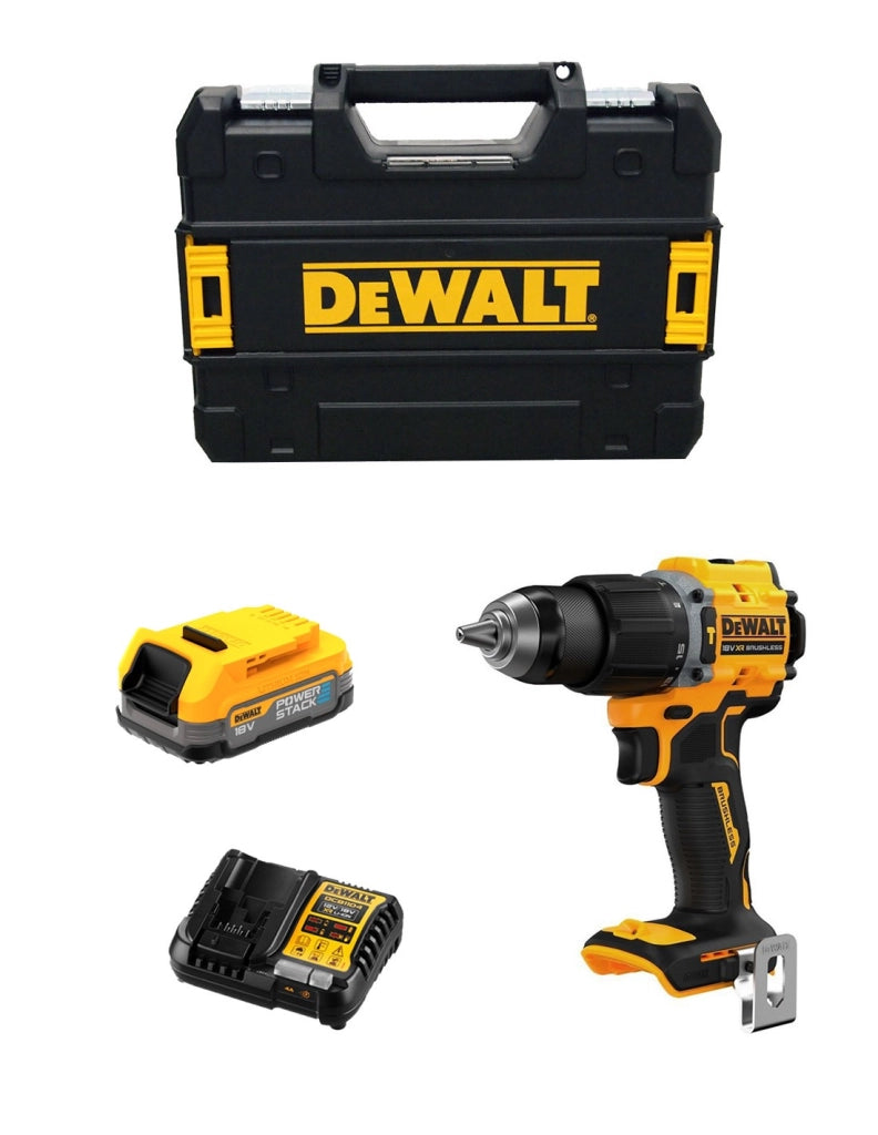 Trapano a Percussione DeWALT DCD799E1T (1 x 1,7 Ah Powerstack + DCB1104 + TSTAK II)