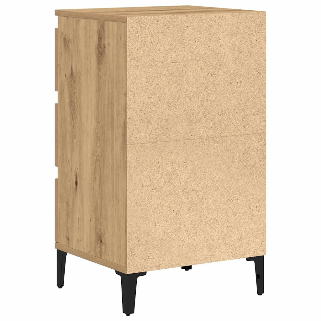 Comodino | Armadio da Notte | Mobiletto da notte Rovere artigianale 45 x 35 x 44 cm