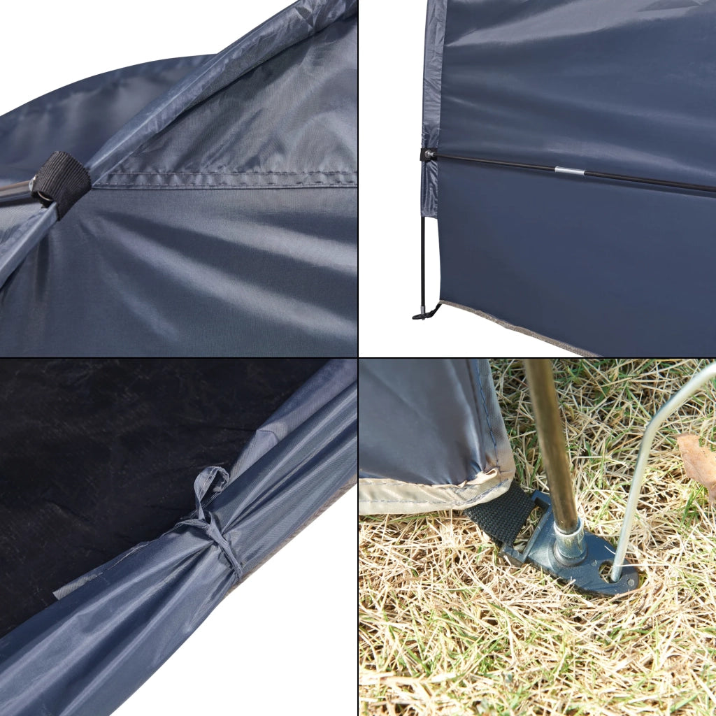 Tenda per bicicletta 198 x 84 x 160 cm grigia 03_0011119