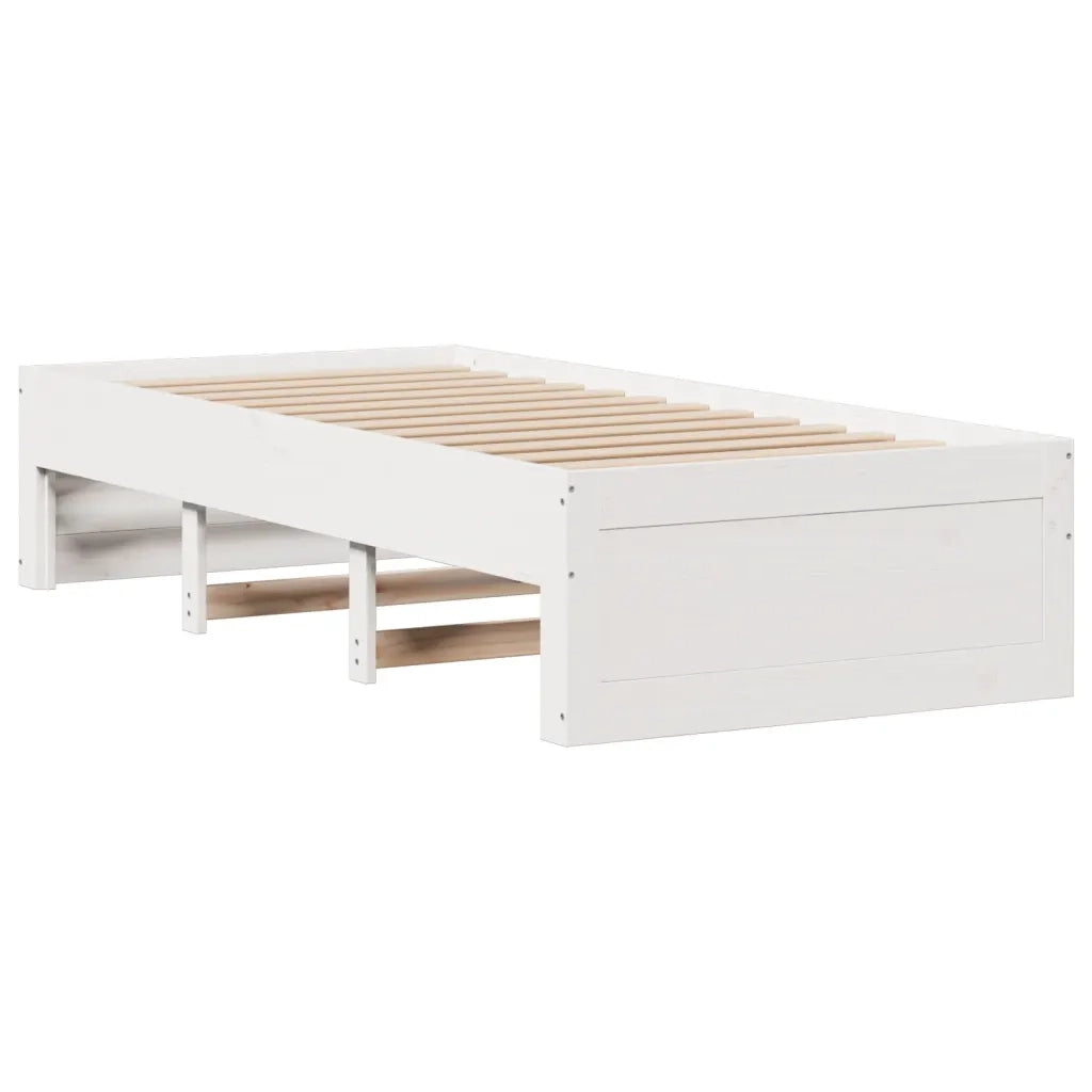 Giroletto senza Materasso con Cassetti Bianco 90x200 cm Pino