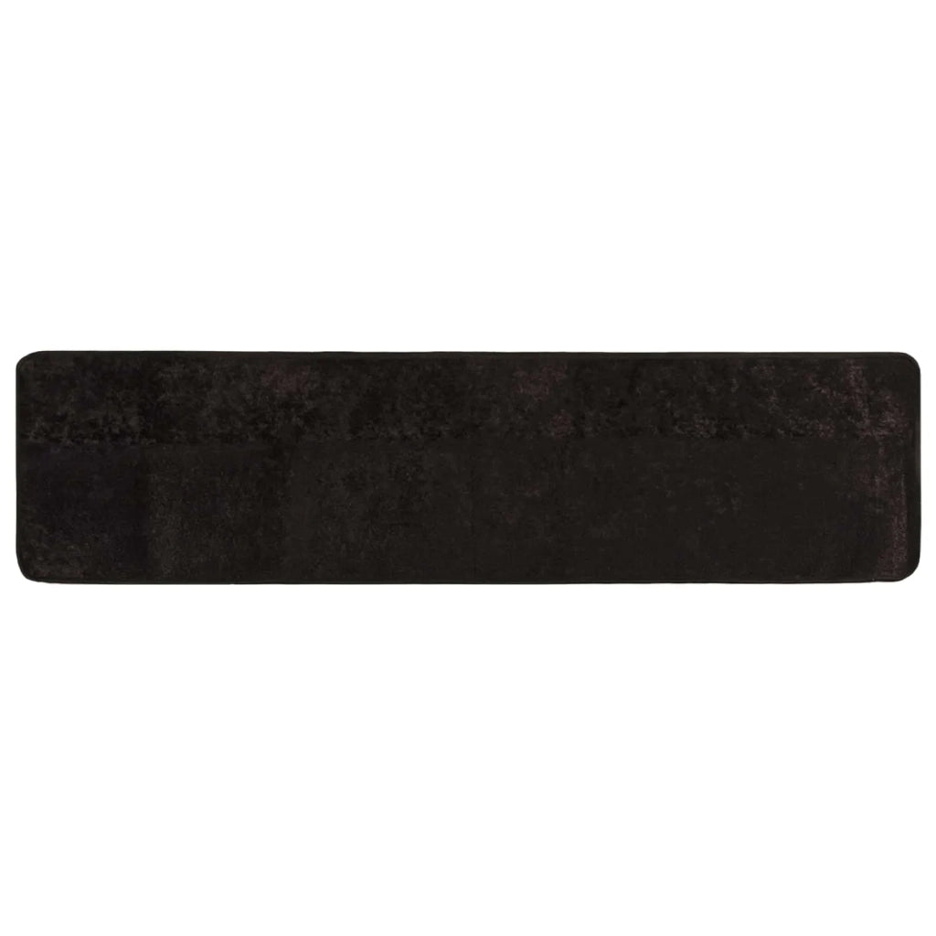 Runner Tappeto MARSA Antracite 100 x 450 cm Poliestere e PVC