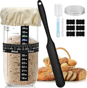 Kit di lievitazione iniziale con contenitore di fermentazione, spatola e termometro - accessori per la panificazione ideali per il tuo lievitatore