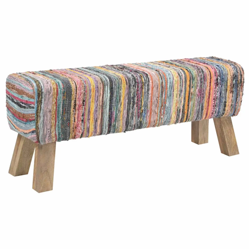 panchina 110 x 30 x 45 cm Pelle Vera Multicolore 42042117
