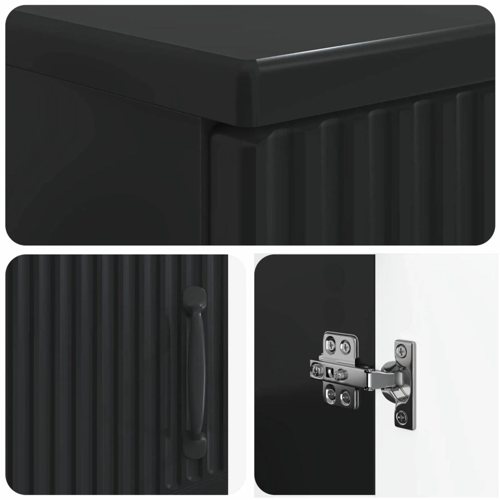 Mobiletto da Bagno HOORN Nero 30 x 31 x 77 cm 897266