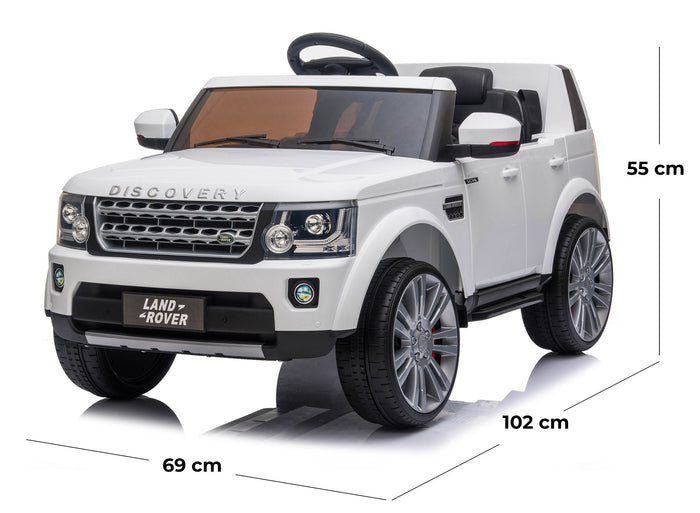 Macchina Elettrica per Bambini 12V con Licenza Land Rover Discovery Bianca