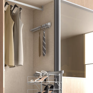 Porta Cravatte Laterale Estraibile Keeper Anodizzato Opaco Tecnoplastica e Alluminio Emuca