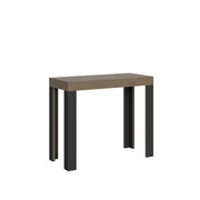 Consolle Allungabile 90-196x40x77 cm Linea Small Tortora Telaio Antracite