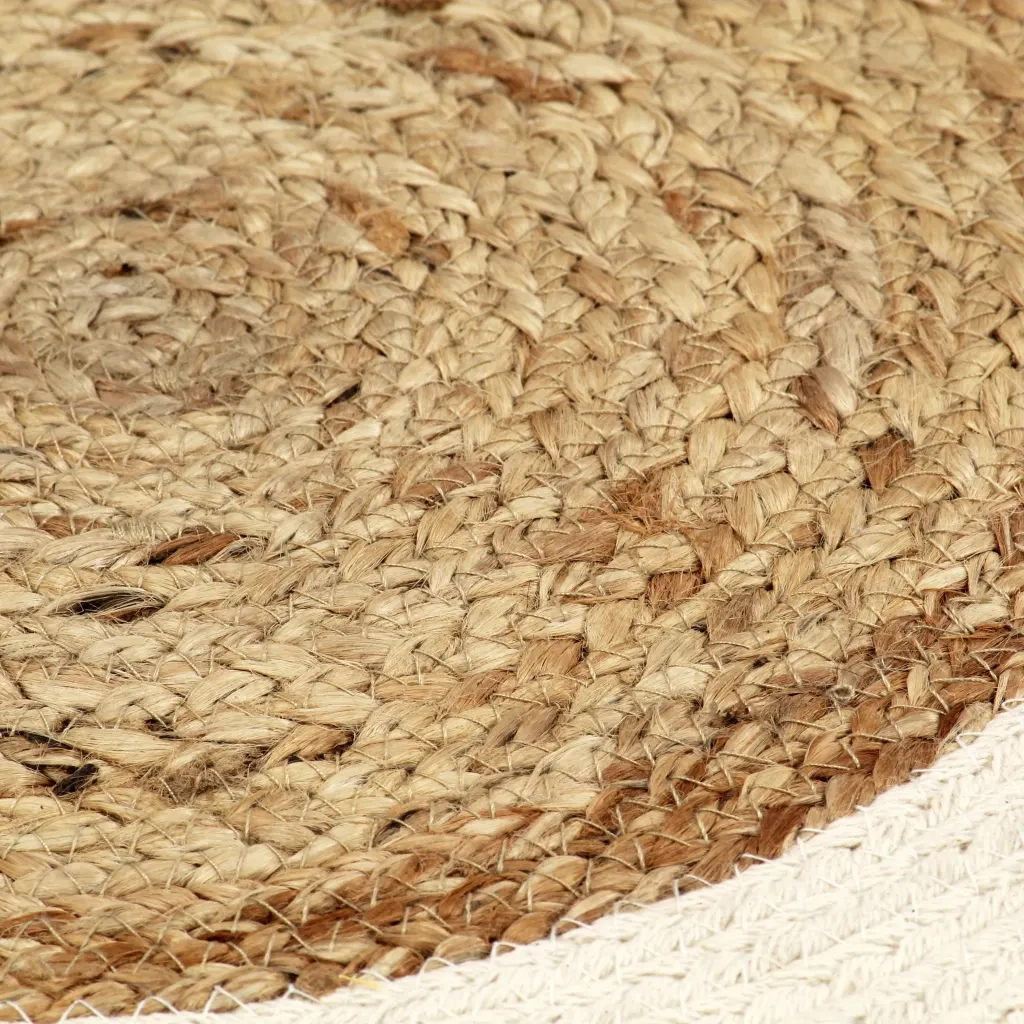 Tovagliette 4 pz Naturale Neutro 38 cm Rotonde in Juta e Cotone  cod mxl 67476