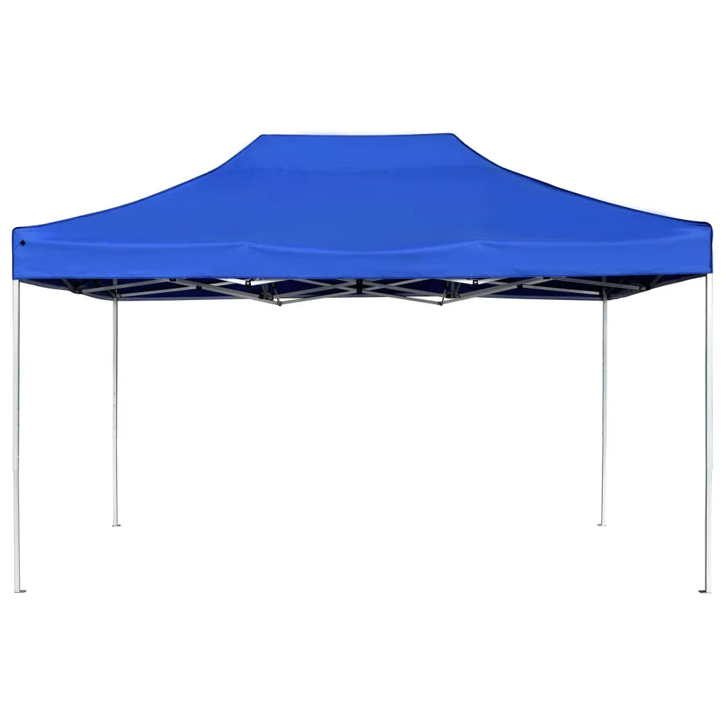 Gazebo | Pergolato Professionale Pieghevole Alluminio 4,5x3 m Blu