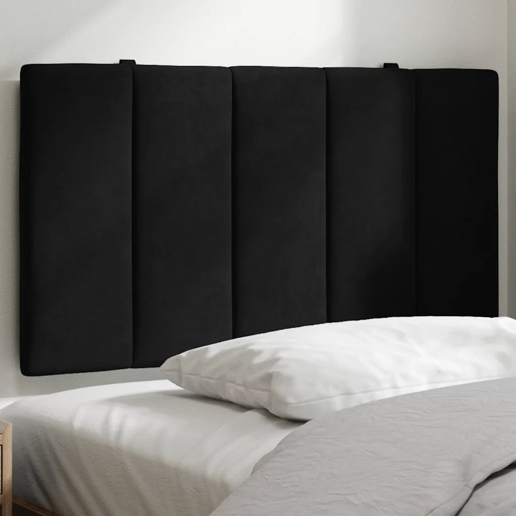 Cuscino Testiera Hanko Nero 80 cm in Velluto CFW1580368