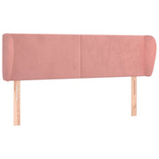 Testiera | Testata ad Orecchio Rosa 147x23x78/88 cm in Velluto