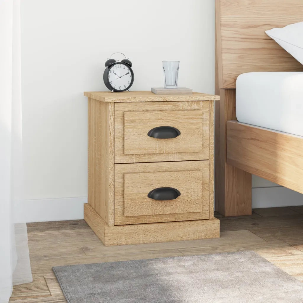 Set di 2 Comodini | Armadio da Notte | Mobiletto da notte Rovere Sonoma 39x39x47,5 cm in Legno Multistrato