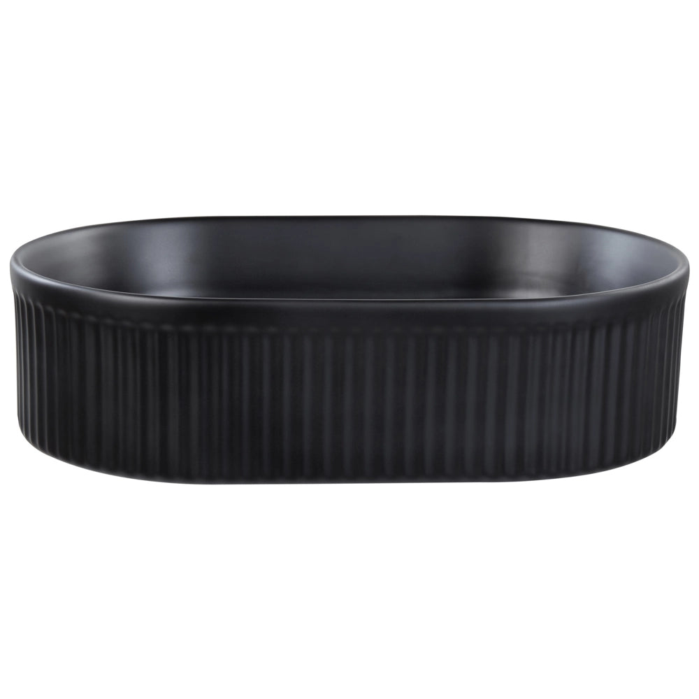 Lavandino da appoggio in ceramica nera 490 x 310 mm opaco Lavandino da bagno rettangolare stile moderno