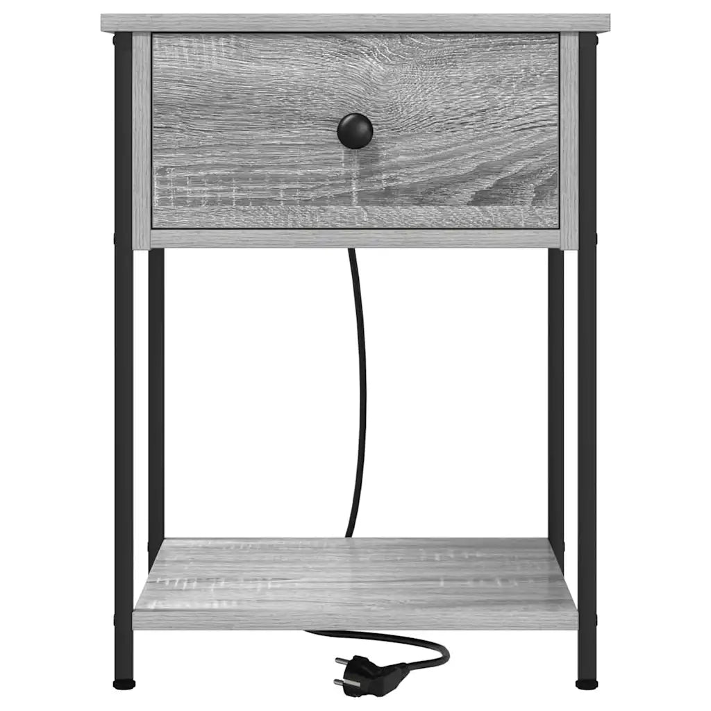 Set di 2 Comodini | Armadio da Notte | Mobiletto da notte Grigio Sonoma 42 x 41 x 56 cm