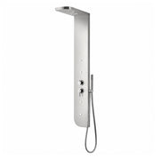 Colonna doccia acciaio inox 4 funzioni getto a cascata 4 bocchette idro lombari l20xp50xh150 005 *** finitura- spazzo...