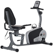 Cyclette con 8 livelli di resistenza, 122-137 x 62 x 103 cm, acciaio, grigio+nero+argento