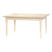 Tavolo 160x85 laccato avorio pennellato con decori - Mobili 2G