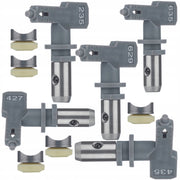 Ugello di Spruzzatura Hi-Flow 635 Grigio + Set di Ugelli 629, 235, 427, 435 | Compatibile con Graco, Titan, Wagner