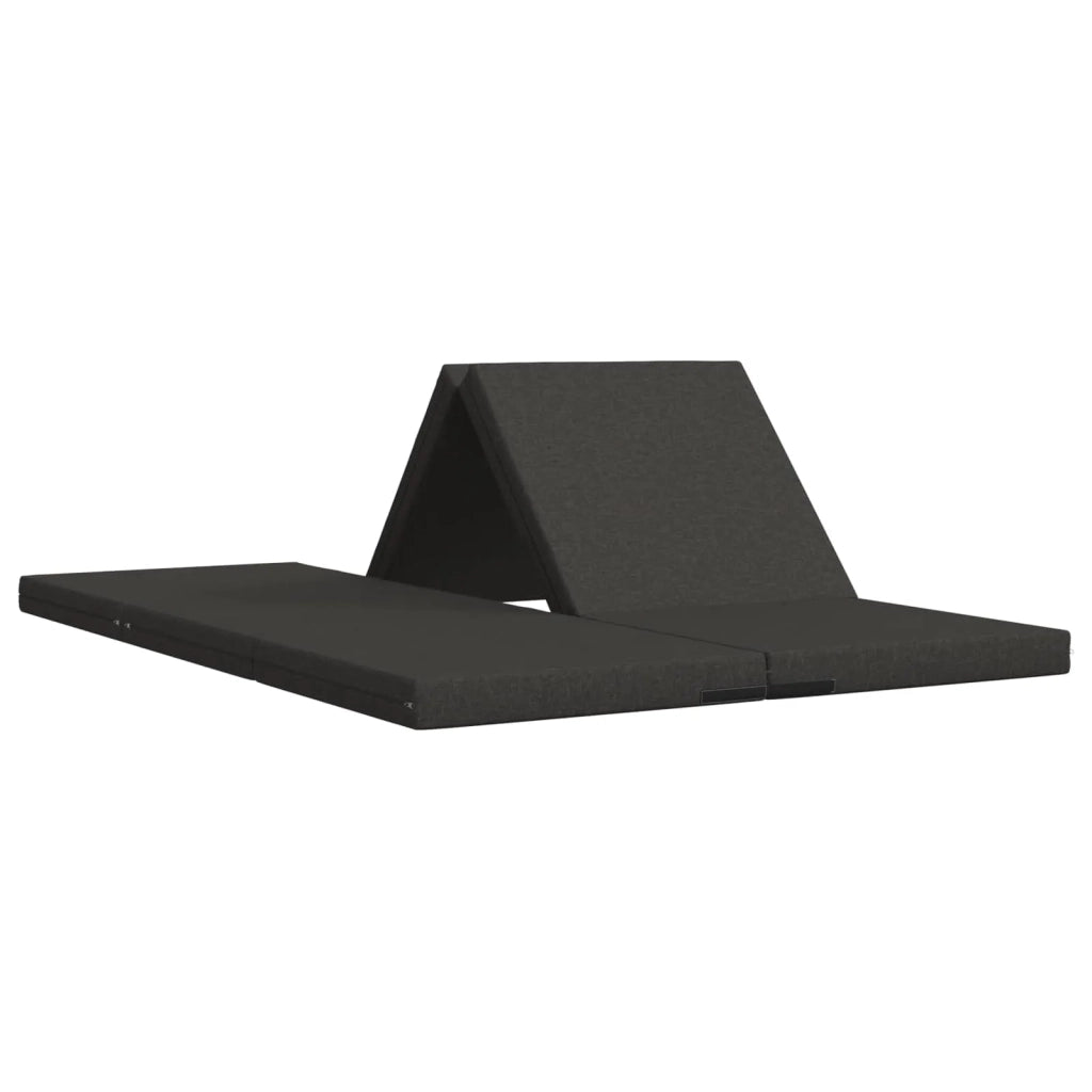 Divano Letto Pieghevole 140 x 67 x 45 cm Grigio Scuro
