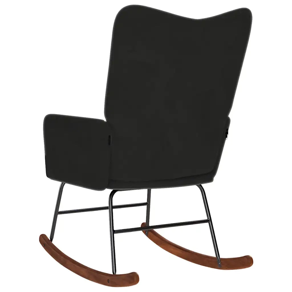 Sedia a Dondolo Nera in Velluto CFW5459304