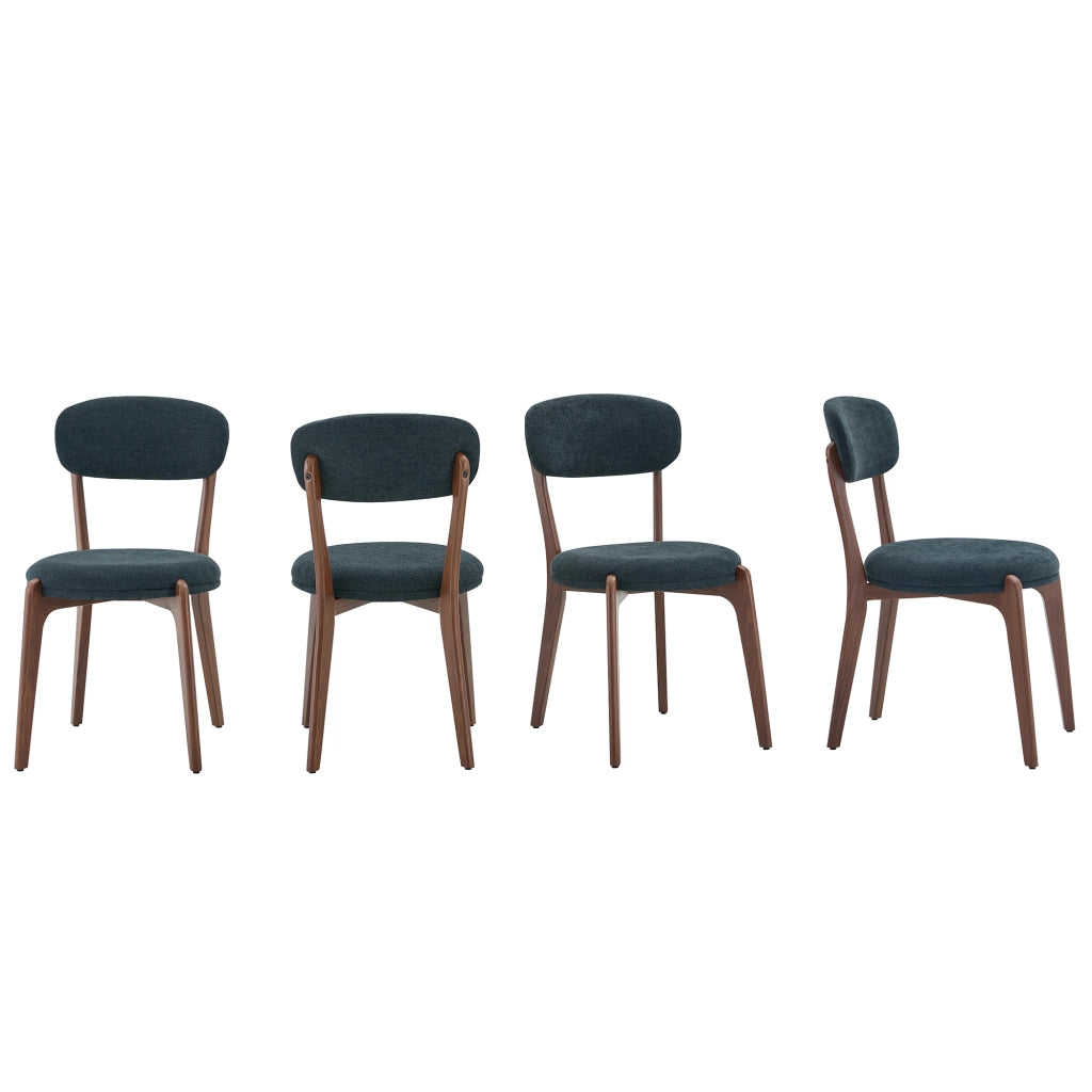 Set 4 Sedie da Pranzo Imbottite in Tessuto ¨C MINIMAL ¨C Stile Moderno, Beige