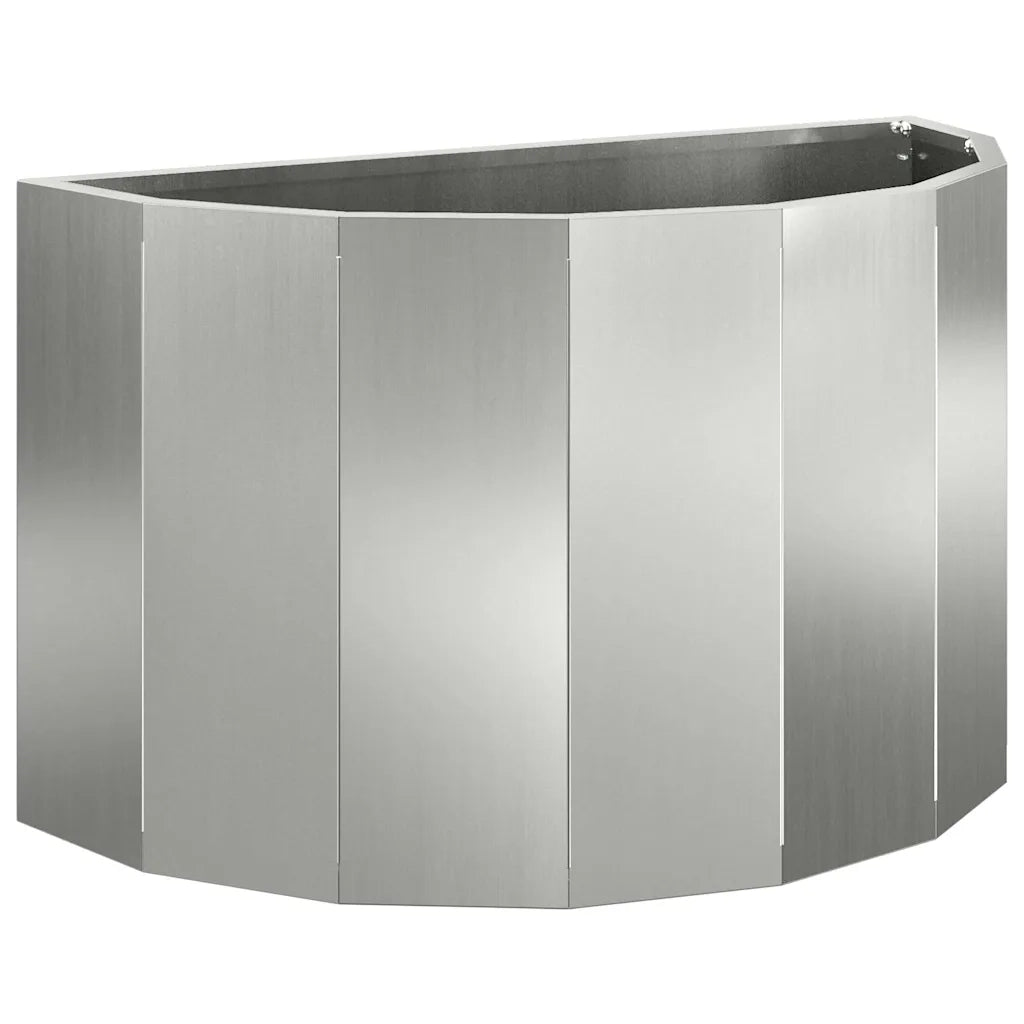 Fioriera-Vaso-Contenitore per Piante Argento 60 x 30 x 35 cm Acciaio zincato